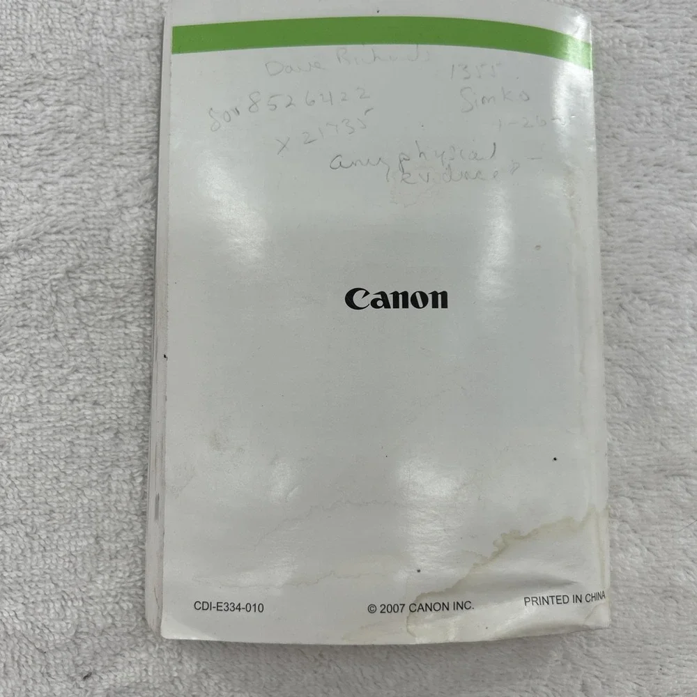 Canon Powershot A720 IS Digital Camera User Guide Instruction‎ Manual Printed
